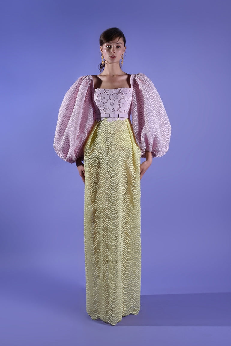Floral Guipure Gown