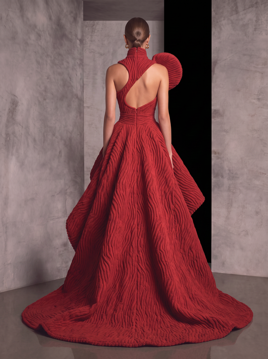 Asymmetric Flow Gown