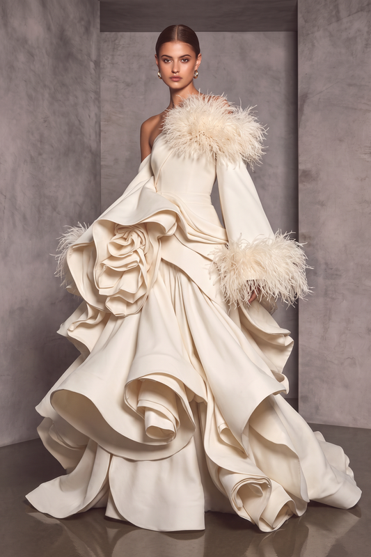 Draped Whimsical Gown