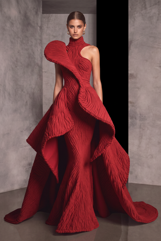 Asymmetric Flow Gown