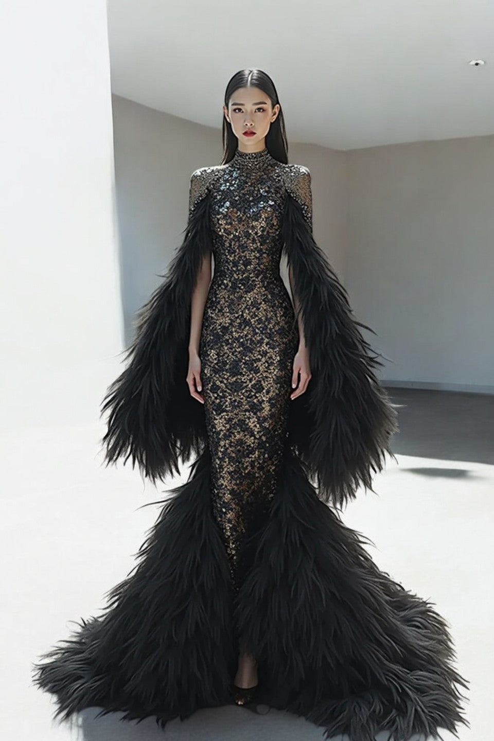 Double-Flared Gown