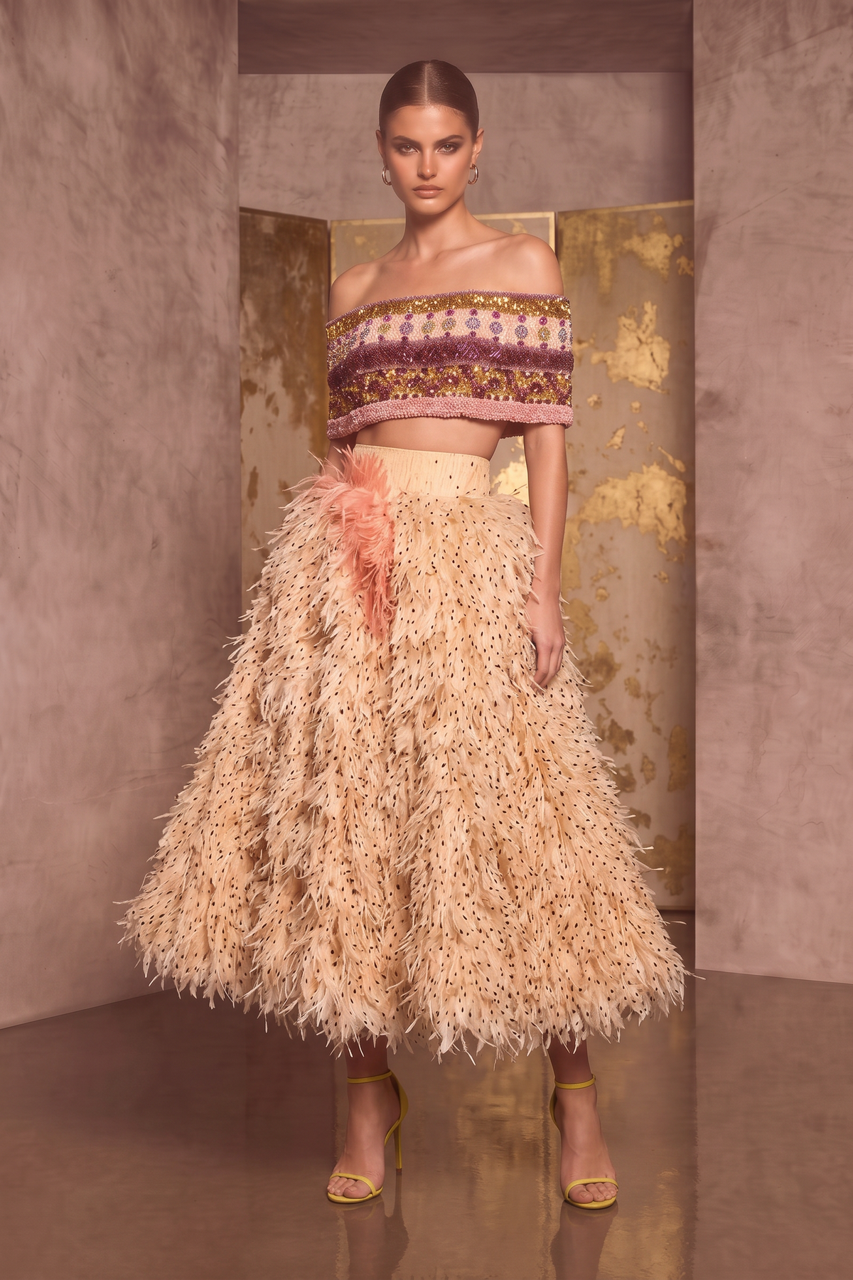 Off-Shoulder Top and Skirt