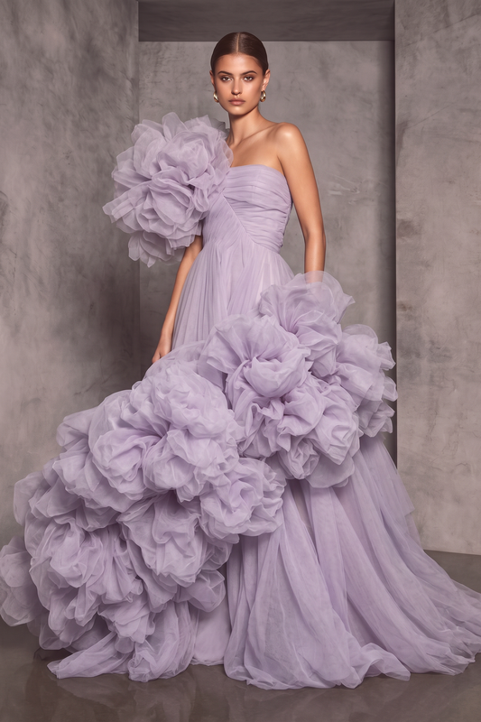 Oversized Ruffled Gown
