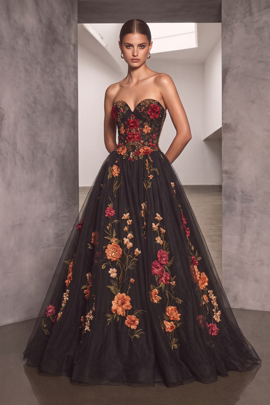 Bastet Strapless Ball Gown