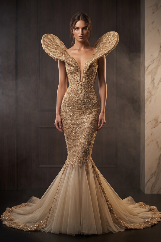 Structured Trumpet Gown