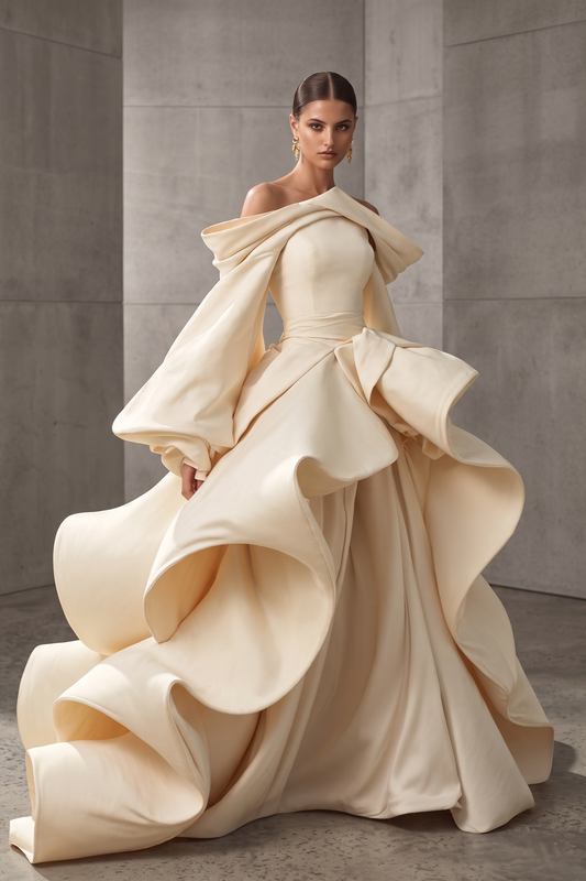 Ruffled Shaden Gown