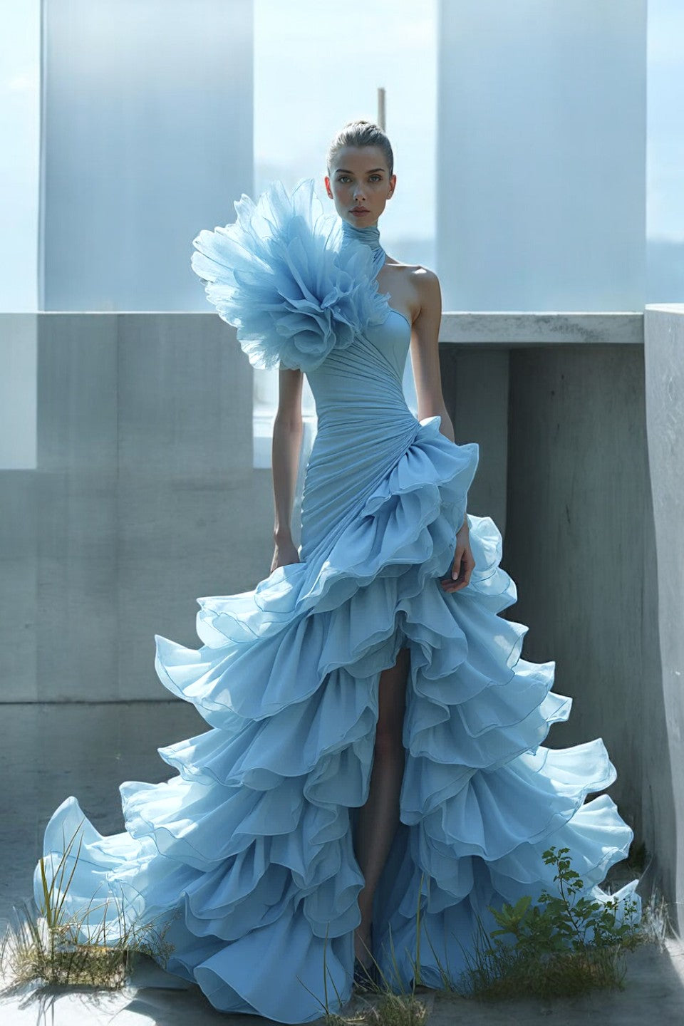 Elske Ruffled Gown