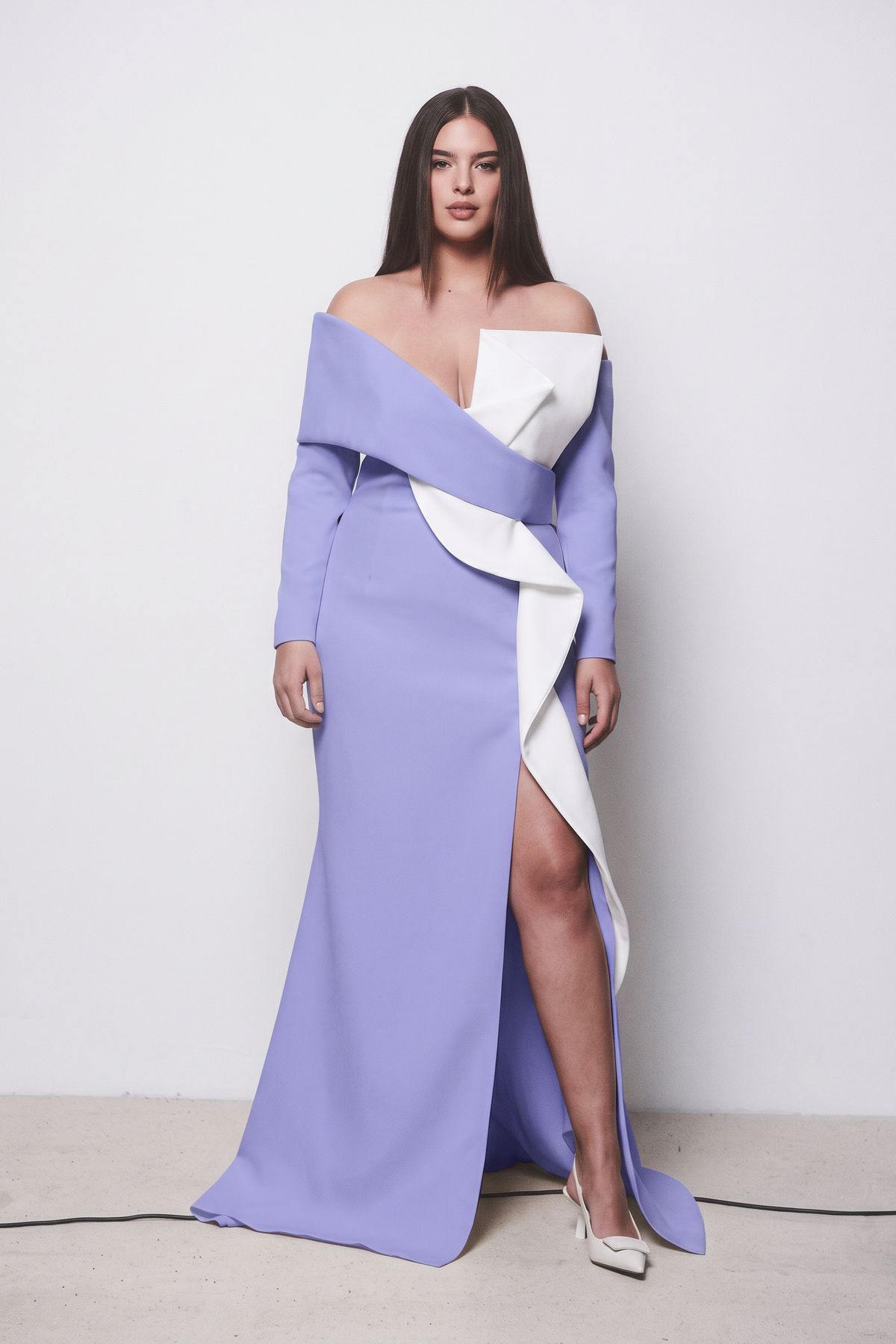 Off-Shoulder Long Sleeve Dress