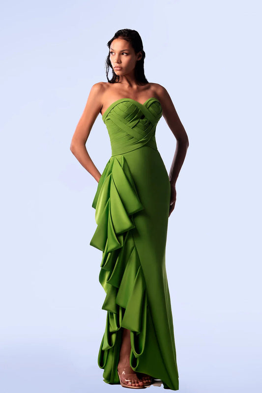 Strapless Heart Shaped Bodice Gown