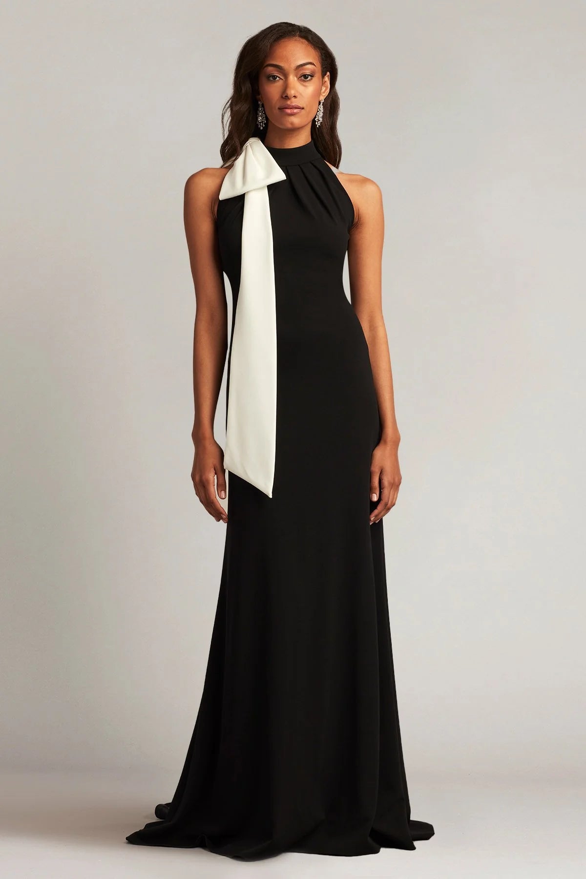 Sims Shoulder Bow Halter Gown