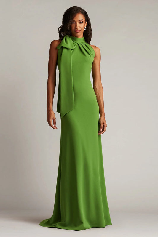 Sims Shoulder Bow Halter Gown