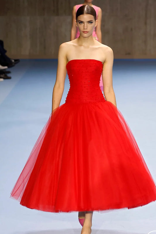 Strapless Midi Dress