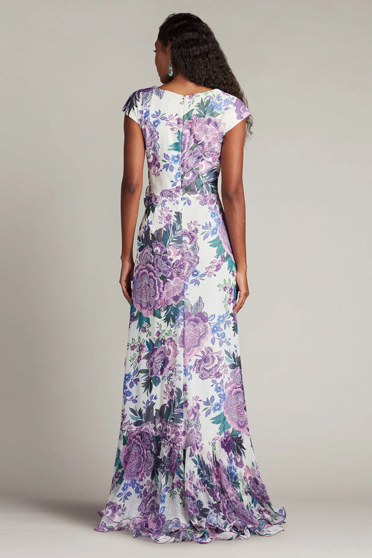 Ruffled Floral Gown