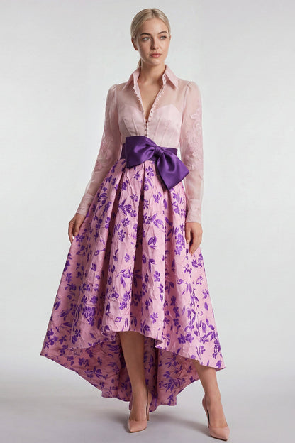 Floral Jacquard Skirt Set