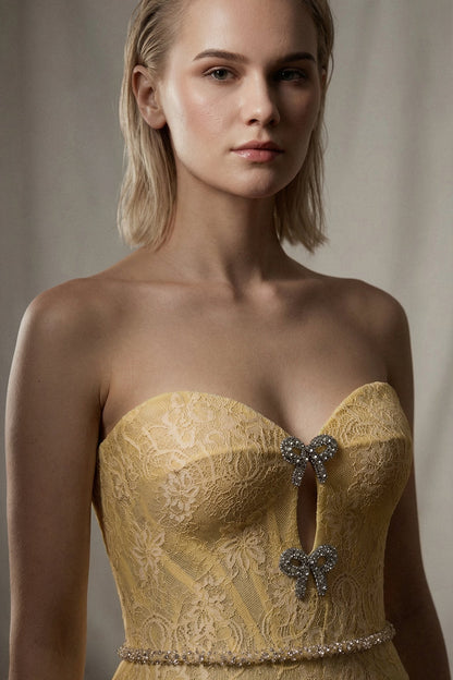Keyhole Lace Corset Gown