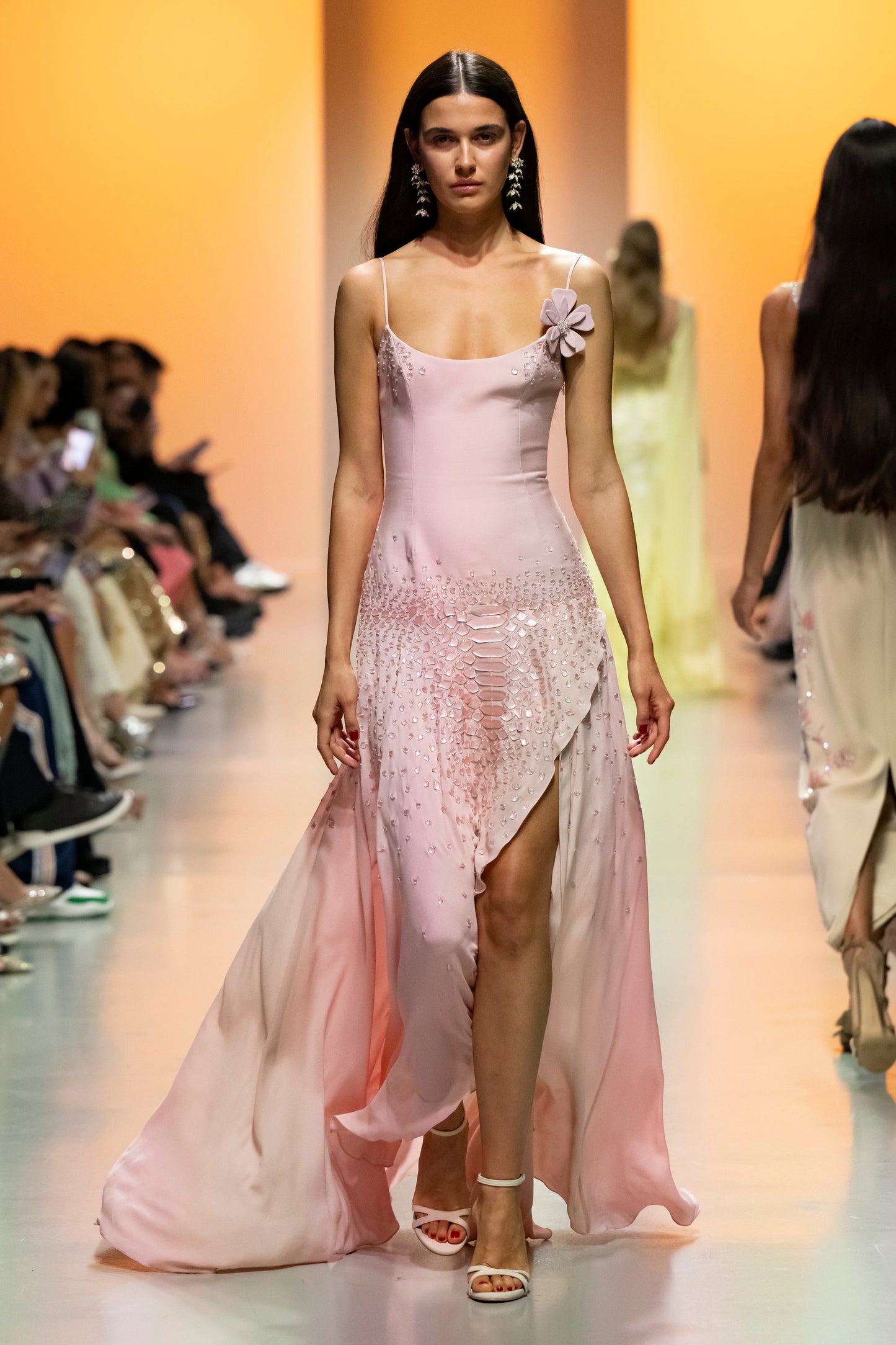 Gabardine Bodice Georgette Gown