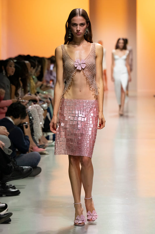 Mesh Top with Tulle Skirt