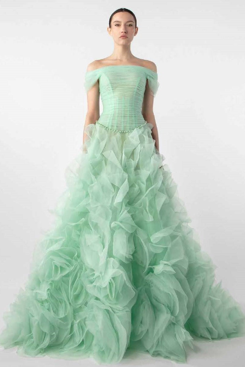 Organza Floral Gown