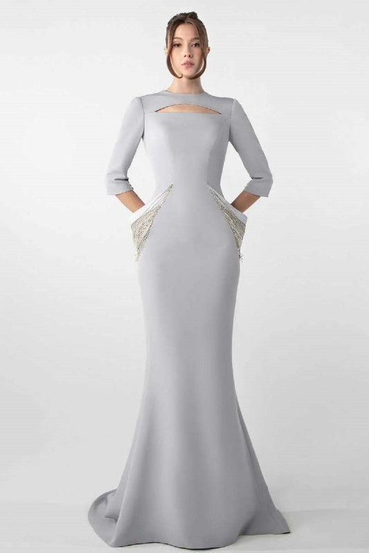 Embroidered Accented Gown