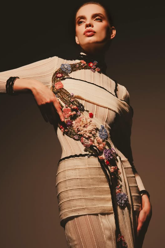 Asymmetric Evening Gown