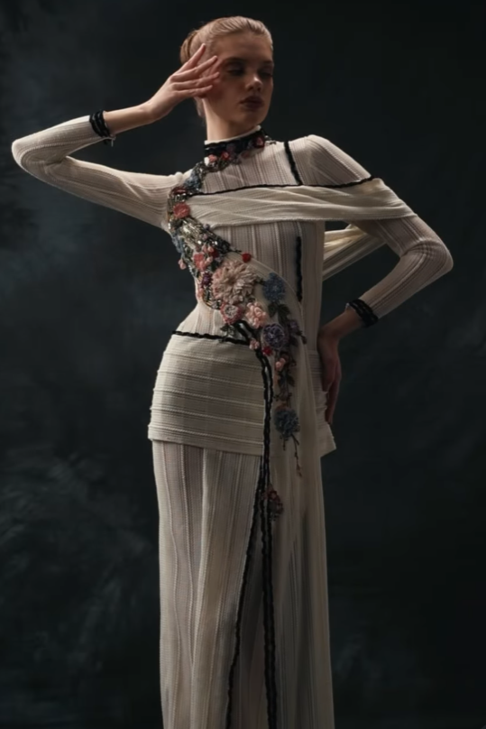 Asymmetric Evening Gown