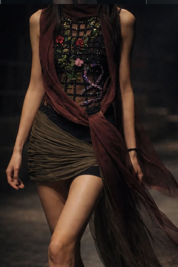 Asymmetric Sleeveless Gown