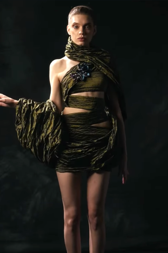 Asymmetrical Mini Dress