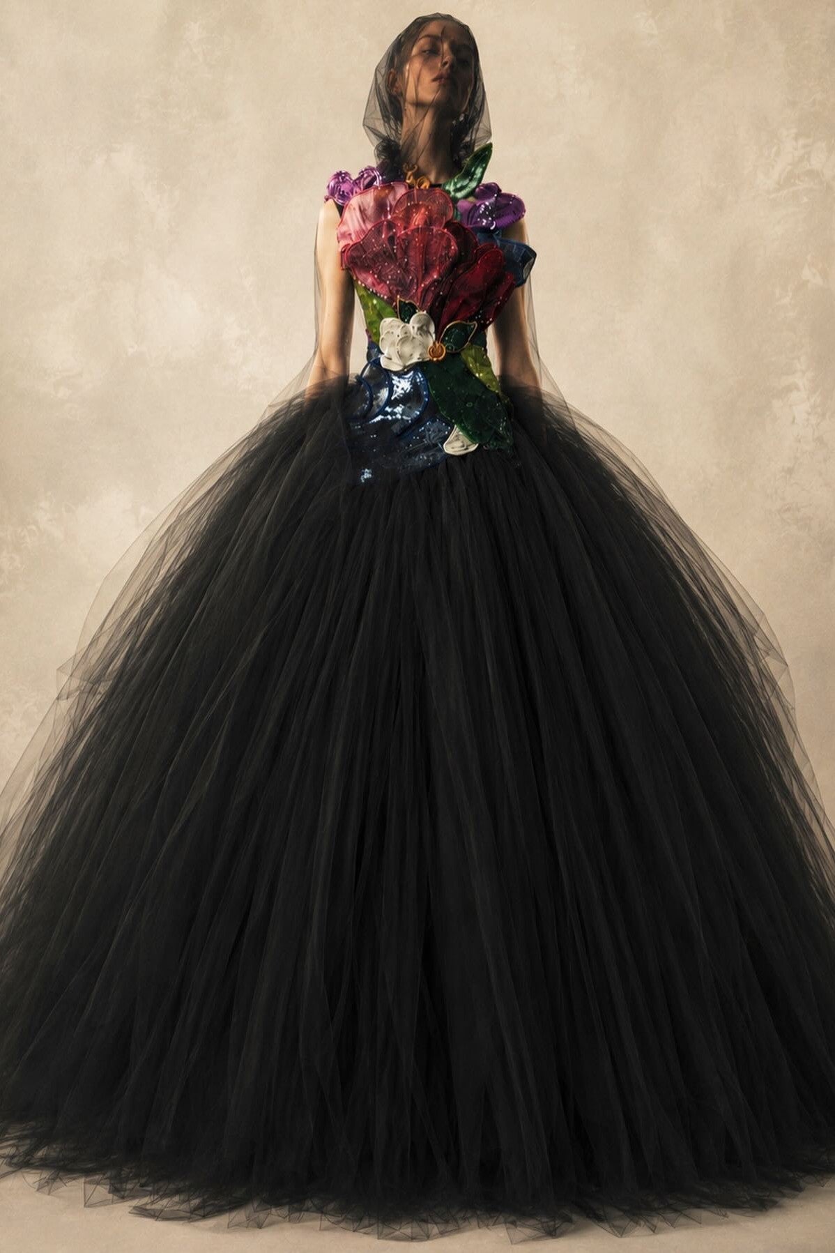 Sleeveless Flower Gown