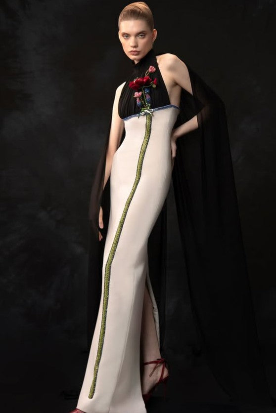 Caped Draping Gown