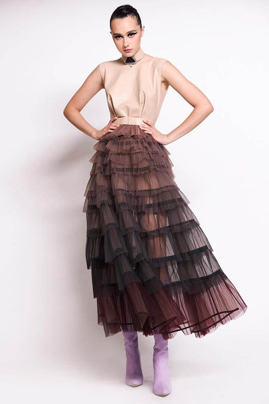 Sleeveless Ombre Midi Dress