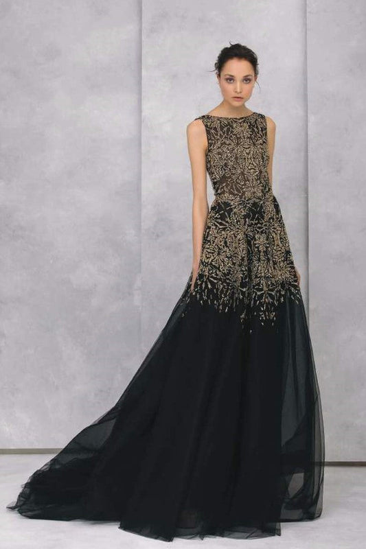 Handmade Embroidered Sleeveless Gown
