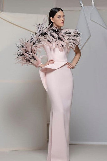 Vestido de plumas Anagni