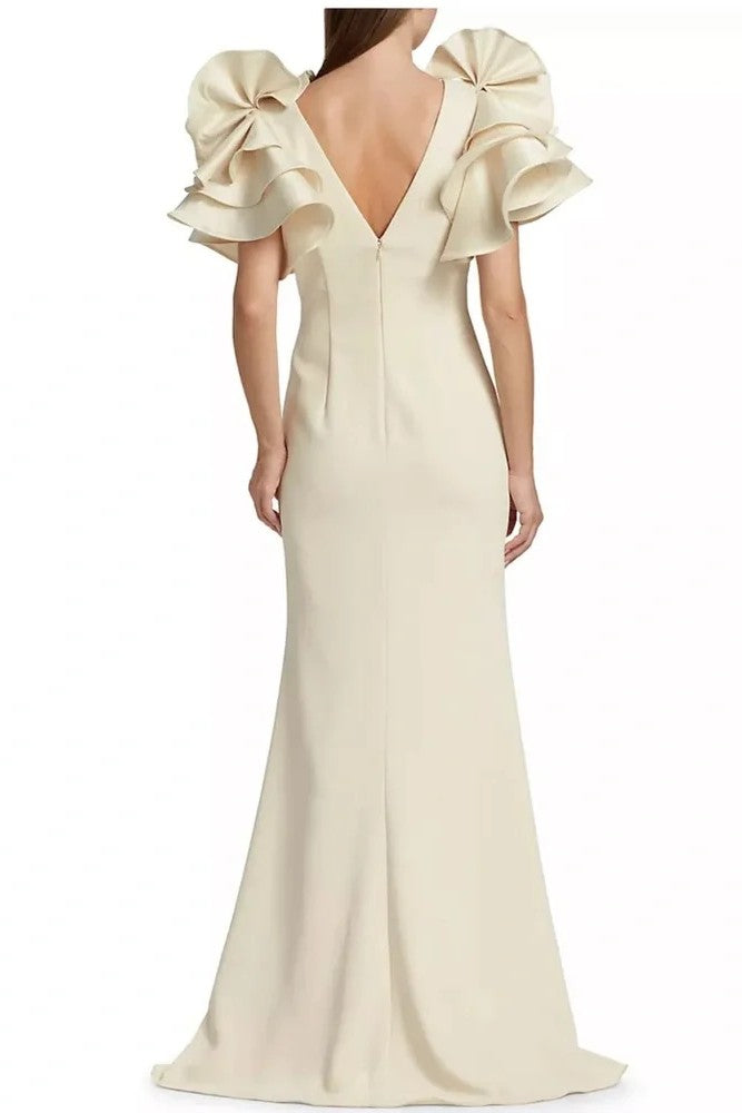 Ruffled Sleeve Gown