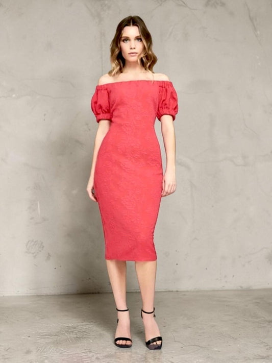Textured Off Shoulder Dress