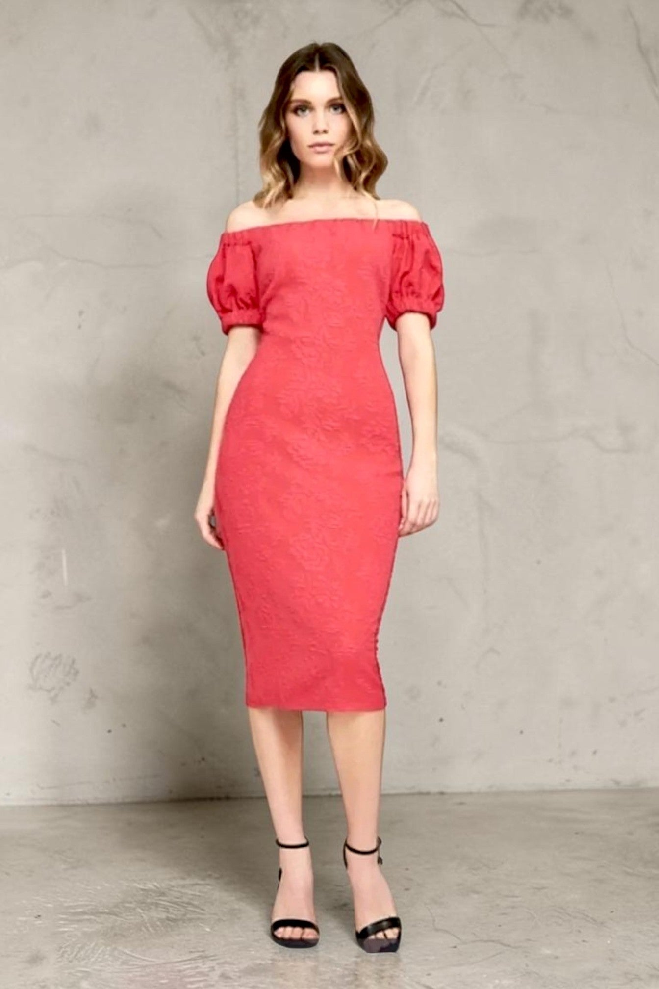 Textured Off Shoulder Dress