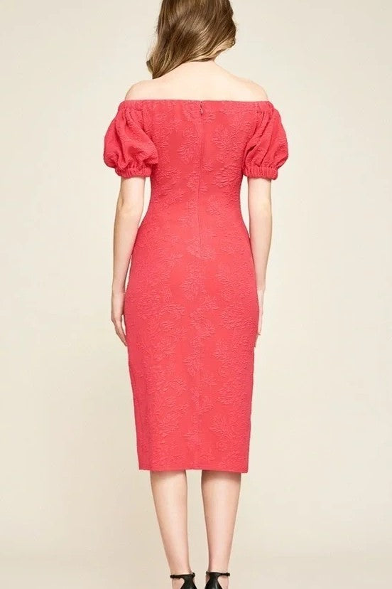 Textured Off Shoulder Dress