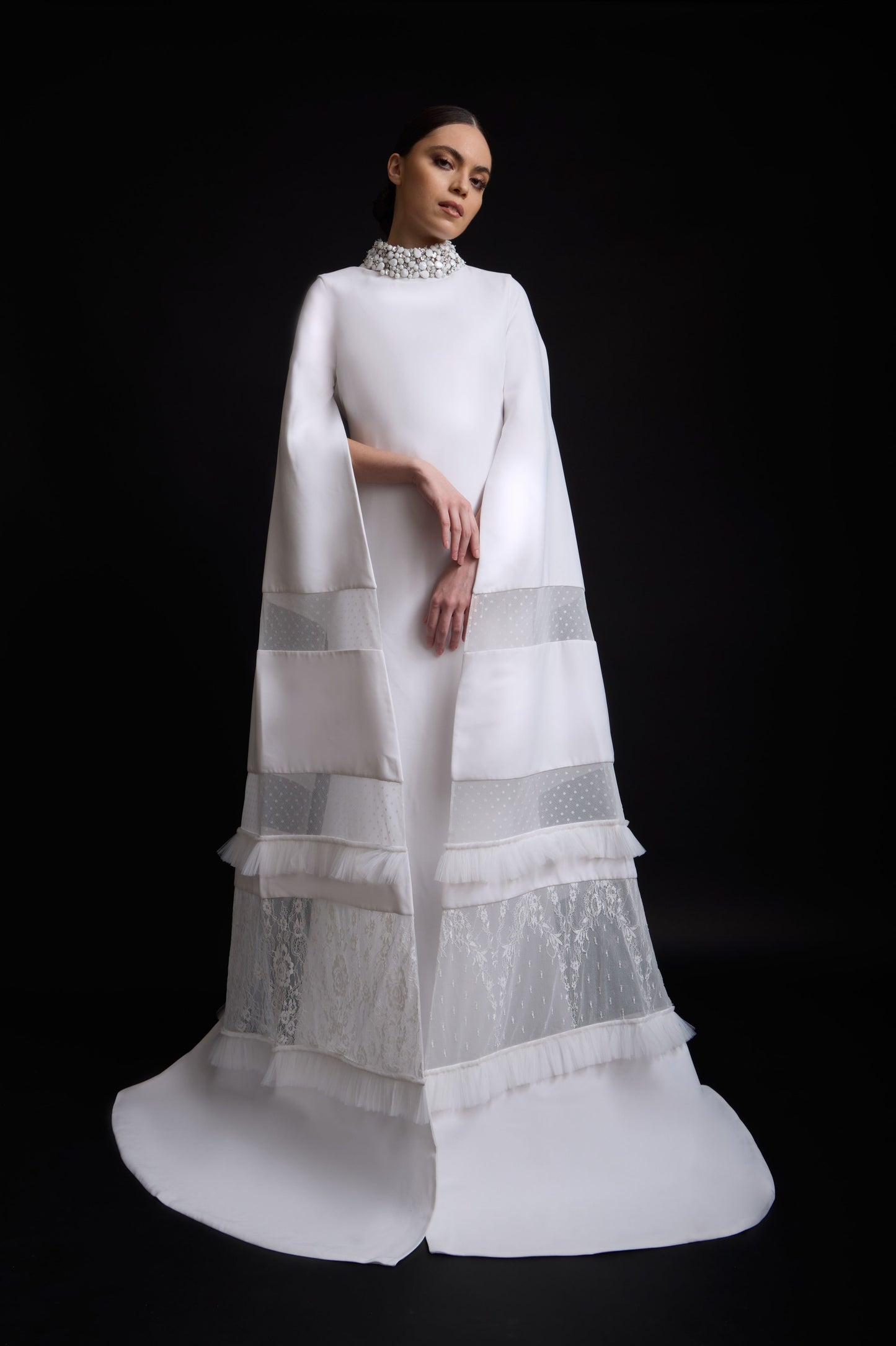 Jeweled Collar Gown