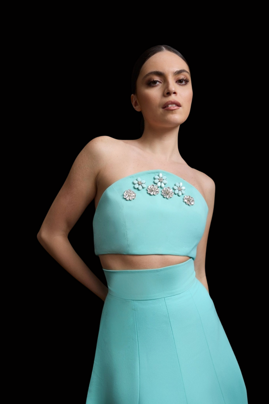 Strapless A-Line Gown