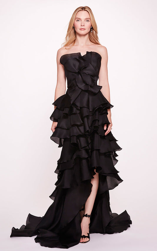Sleeveless Ruffled Gown