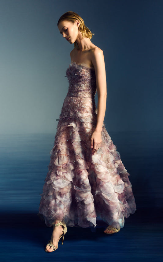 Petal Textured Midi Dress