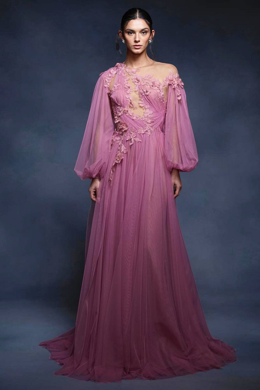 Grecian Tulle Gown