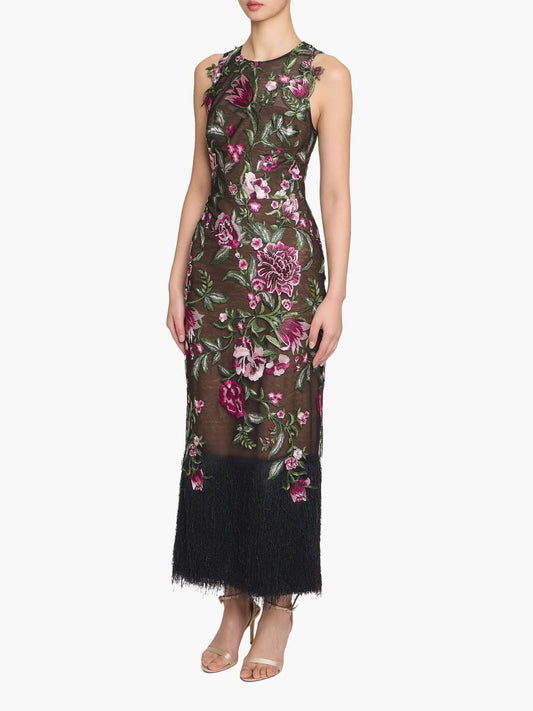 Fringed Midi Dress
