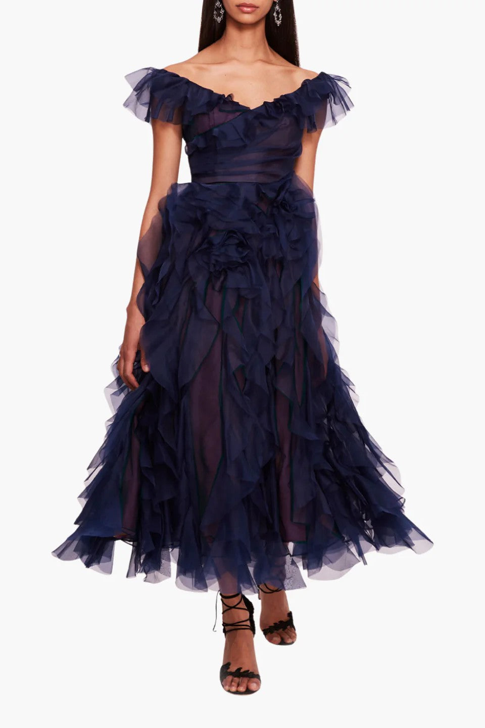 Matte Organza Midi Dress