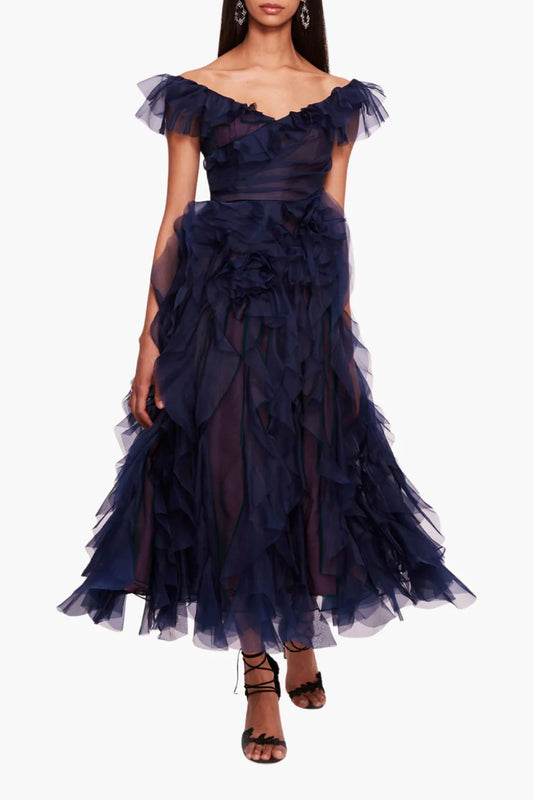 Matte Organza Midi Dress