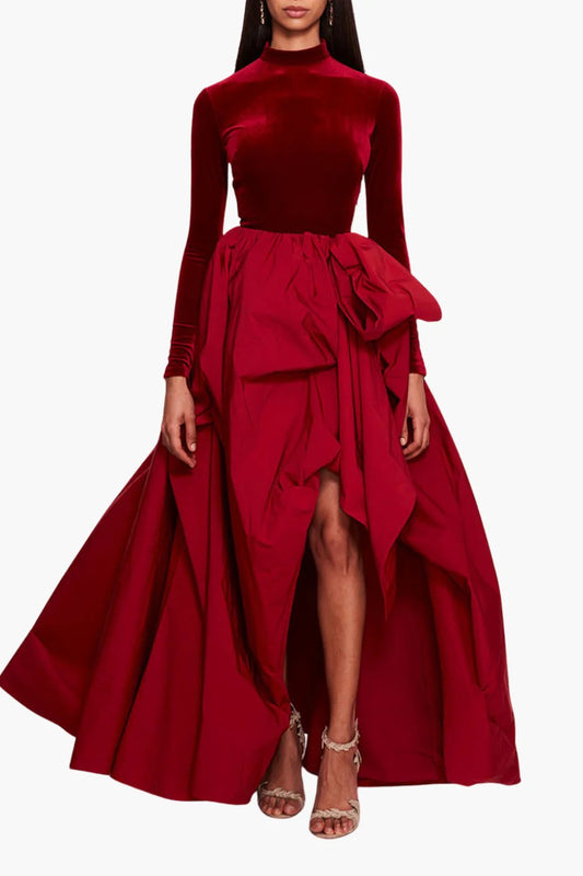 Velvet Taffeta Gown