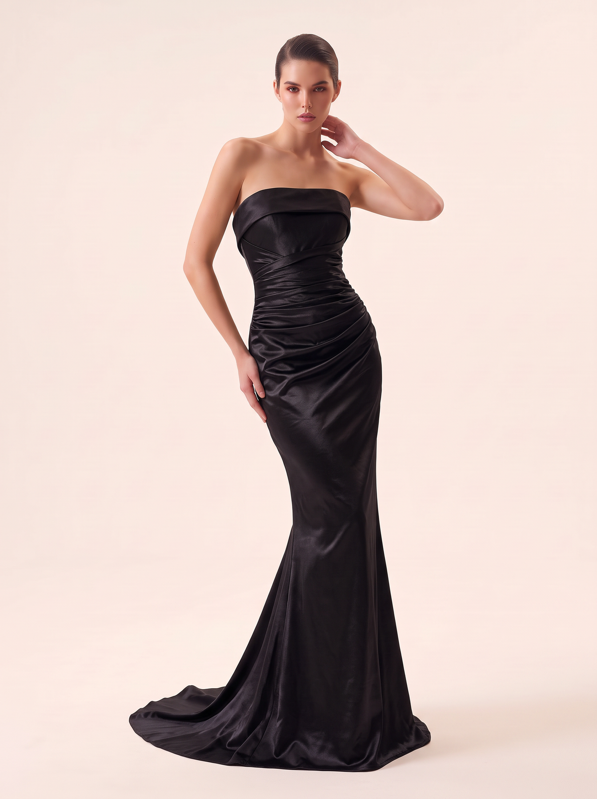 Strapless Gown and Cape