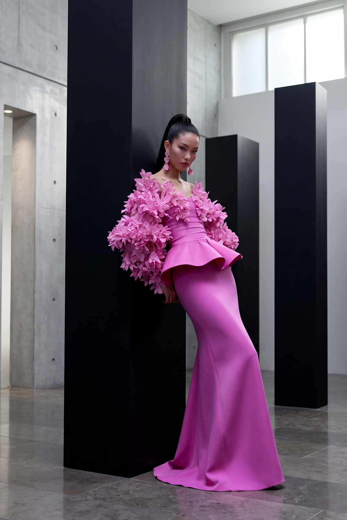 Floral Sleeved Gown