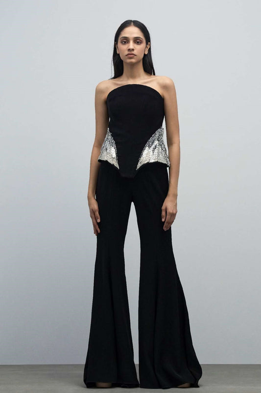 Corset Peplum Top with Trouser