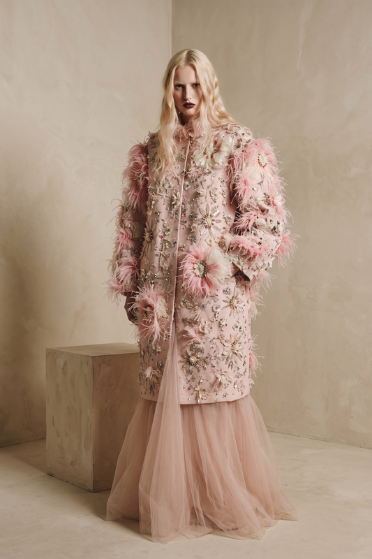 Long Sleeve Embellished Coat