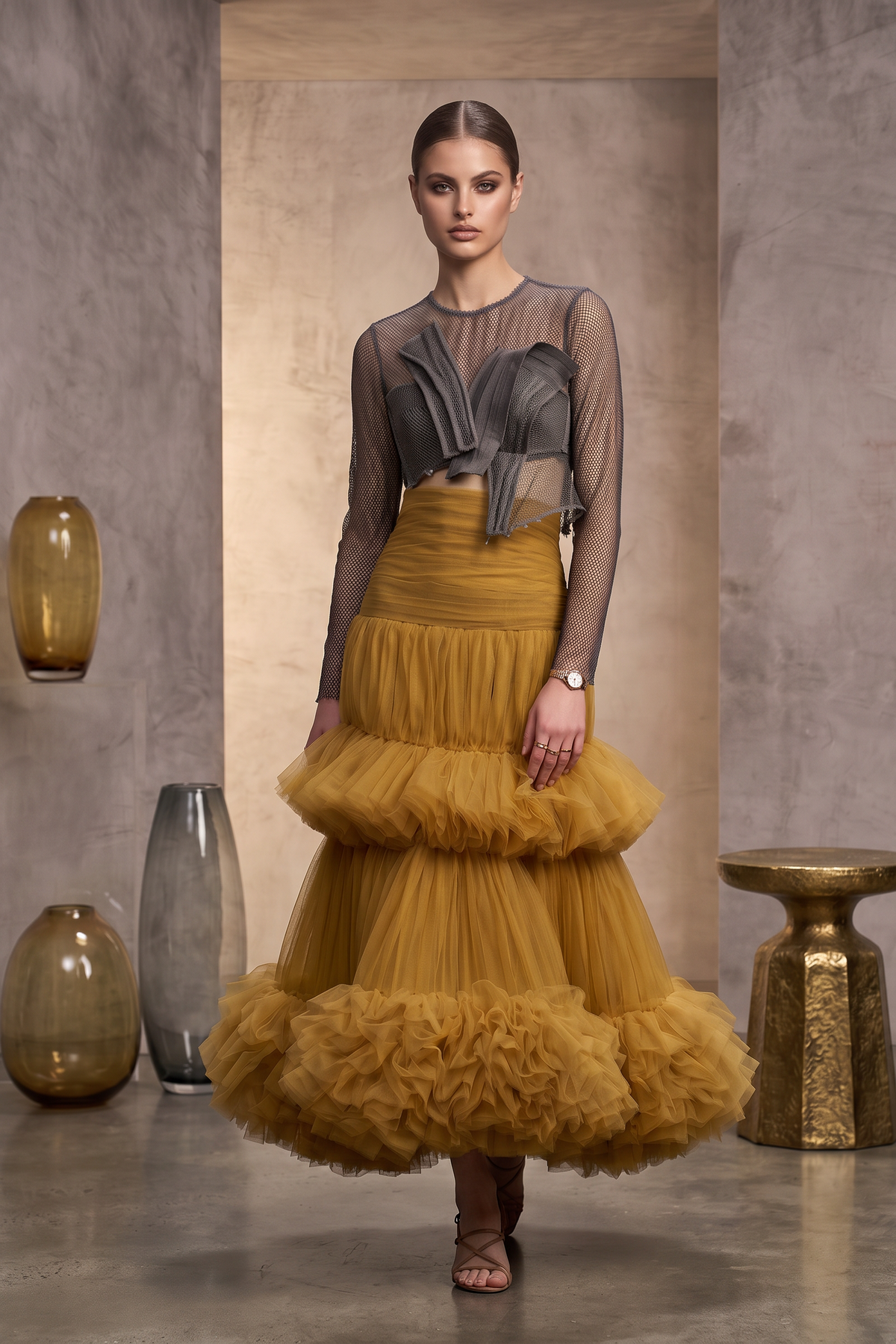 Long Sleeve Evening Dress